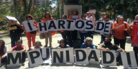 La Red Naranja y las organizaciones sociales de mujeres realizaron una acción de calle para pedir justicia por Linda Loaiza