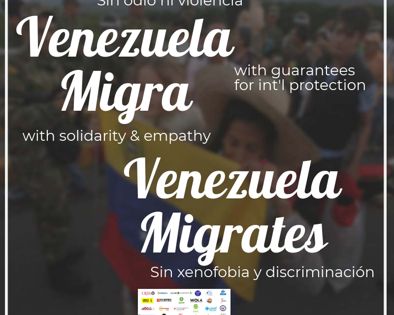 Más de 250 organizaciones y expertos suscribieron la carta abierta ante el masivo desplazamiento forzado de venezolanos